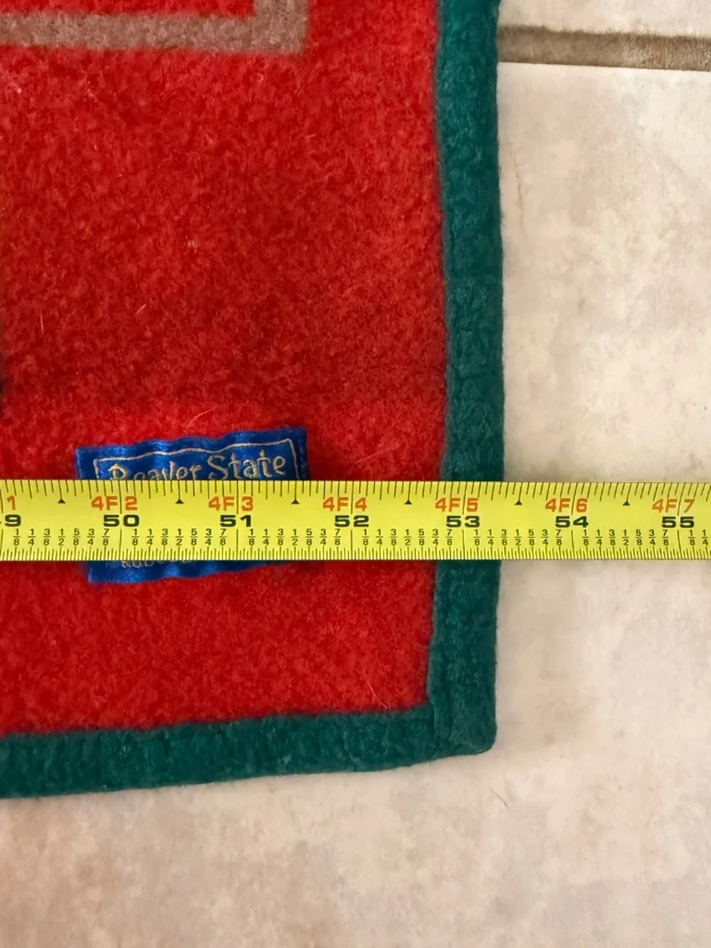 VTG Pendleton Beaver State Wool Blanket Chief Joseph Arrowhead Red Green 76x54